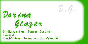 dorina glazer business card